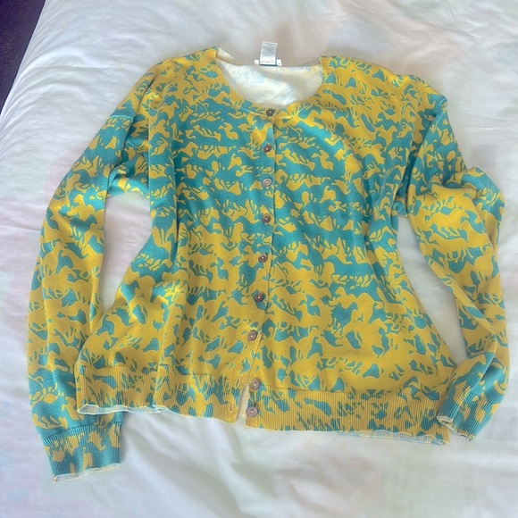Sundance Yellow and Blue Cardigan - Picture 1 of 4
